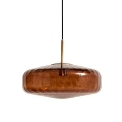 Genevieve Amber Glass Pendant Light