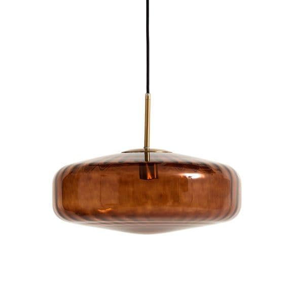 Genevieve Amber Glass Pendant Light