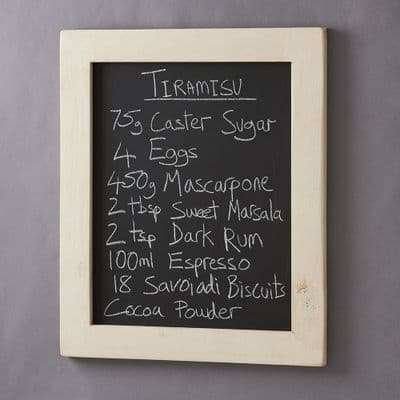 Old White Wood Framed Magnetic Chalkboard Blackboard
