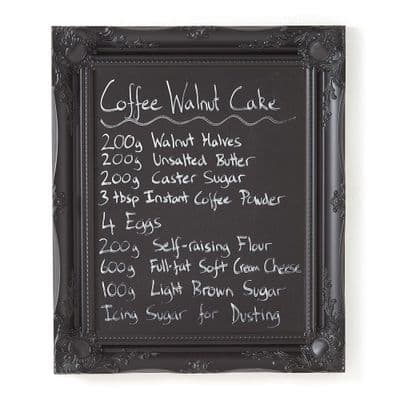 Ornate Black Framed Blackboard