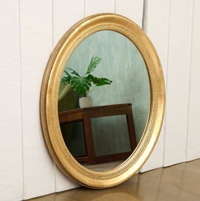 Ornate Gold Framed Oval Mirror