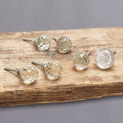 Set of Six Glass Knobs