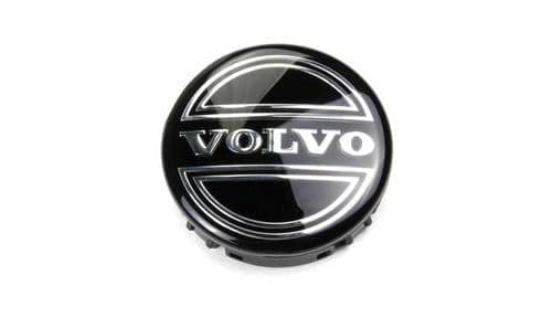 thumbnail image 2 of OEM Volvo Single Center Cap 30666913 – Black 60mm – S60 V70 XC70 XC90 XC60 S40 V50 C70 – Used 2 of 5