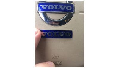 Genuine Volvo Adhesive Steering Wheel Logo Badge Emblem (46mm x 10.5mm)