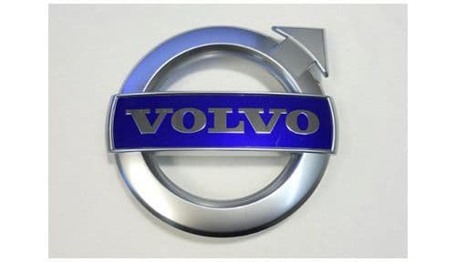 Genuine Volvo C30, S40, V50, C70 (11-) Grill Badge (Matt Chrome R-Design) - Parts Monster