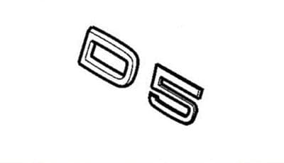 Genuine Volvo D5 Tailgate / Boot Emblem (Models up to 2010)