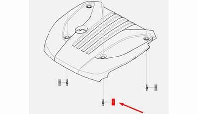 Genuine Volvo S60, V60, V60CC (19-) Engine Cover Stud (x1)