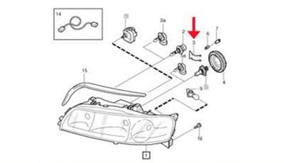Genuine Volvo S80 (-06) XC90 (-13) S60 V70 XC70 (01-08) Headlamp Bulb Spring