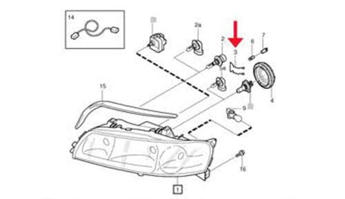 Genuine Volvo S80 (-06) XC90 (-13) S60 V70 XC70 (01-08) Headlamp Bulb Spring - Parts Monster