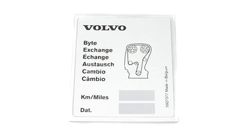 Volvo Service Sticker Genuine Volvo Timing Belt Service Sticker