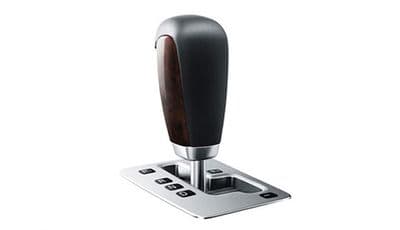 Genuine Volvo V70, XC70 (09-12) Leather/Walnut Auto Gear Shift Knob (Charcoal)