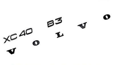 Genuine Volvo XC40 Black Edition Tailgate Emblem Kit (XC40, Volvo + B3)