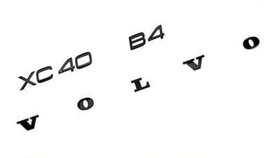 Genuine Volvo XC40 Black Edition Tailgate Emblem Kit (XC40, Volvo + B4)