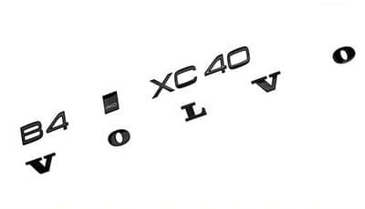 Genuine Volvo XC40 Black Edition Tailgate Emblem Kit (XC40, Volvo + B4 AWD)