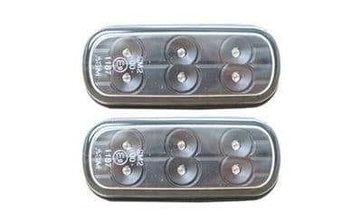 Saab 9000, 900, 9-3, 9-5 Black LED Wing Indicator Lights (Pair)
