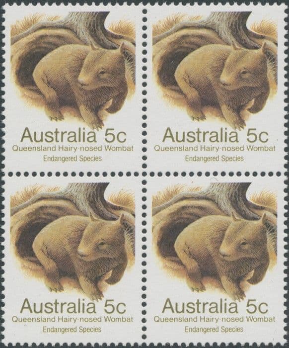 Australian Stamps 1983 SG784a 5c. Queensland Hairynosed Wombat, perf