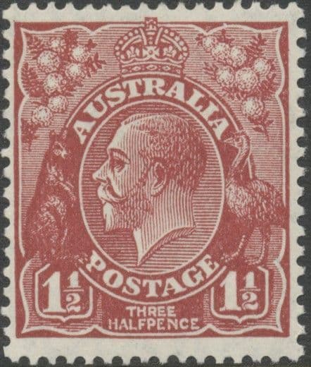 Australia KGV Head SG97 1½d Red-Brown (AHGM/1530)