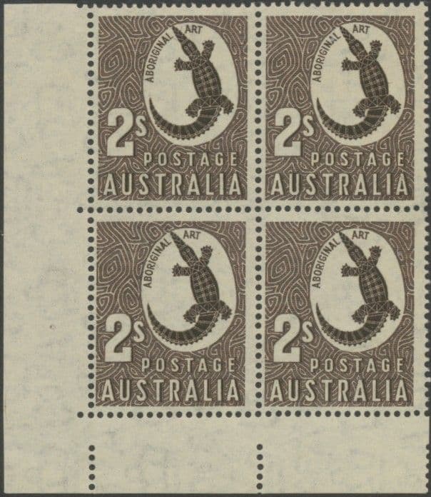 Australian KGVI Stamps SG224 ACSC 263ze. 2/ Aboriginal Art sideways
