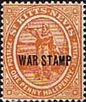 1918 St Kitts - Nevis War Tax SG 23 Fine Mint