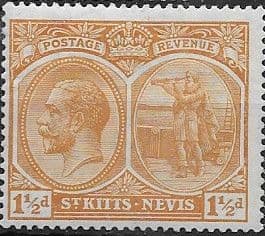1920 St Kitts - Nevis King George V SG 26 Fine Mint