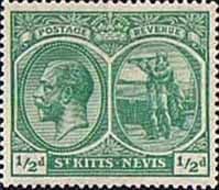 1921 St Kitts - Nevis King George V SG 37 Fine Mint