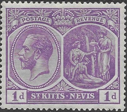1921 St Kitts - Nevis King George V  SG 39 Fine Mint