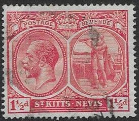 1921 St Kitts - Nevis King George V SG 40 Fine Used