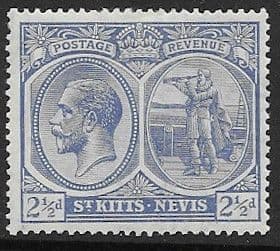 1921 St Kitts - Nevis King George V  SG 44 Fine Mint