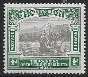 1923 St Kitts - Nevis King George V Tercentenary Commemoration SG 48 Fine Mint