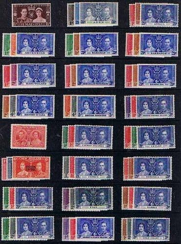 1937 King George VI Coronation Set Complete Fine Mint