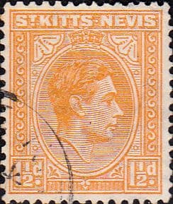 1938 St Kitts - Nevis King George VI SG 70 Fine Used