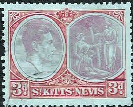 1938 St Kitts - Nevis King George VI  SG 73b Fine Used