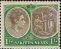 1938 St Kitts - Nevis King George VI  SG 75b Fine Mint