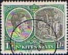 1938 St Kitts - Nevis King George VI SG 75b Fine Used