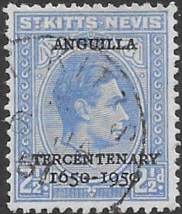 1950 Tercentenary of British Settlement in Anguilla SG 88 Fine Used