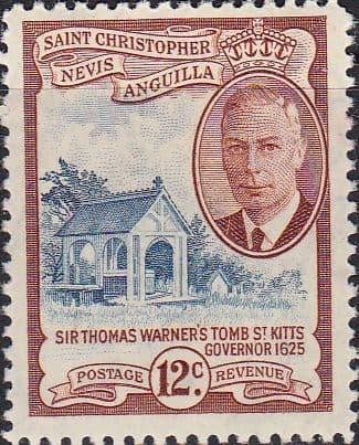 1952 St Christopher Nevis Anguilla King George VI SG 100 Fine Mint
