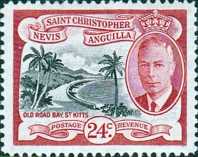 1952 St Christopher Nevis Anguilla King George VI SG 101 Fine Mint