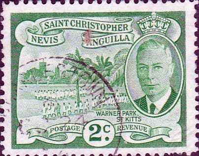 1952 St Christopher Nevis Anguilla King George VI SG 95 Fine Used