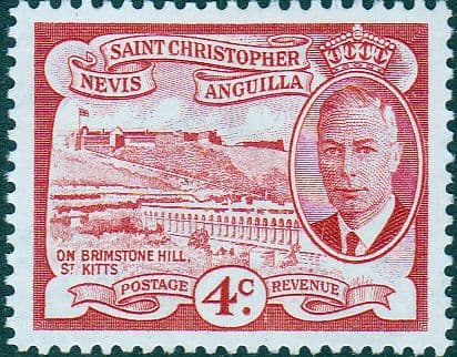 1952 St Christopher Nevis Anguilla King George VI SG 97 Fine Mint