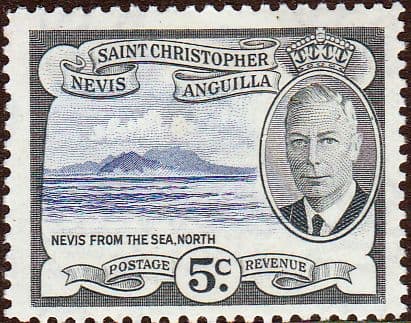 1952 St Christopher Nevis Anguilla King George VI SG 98 Fine Mint