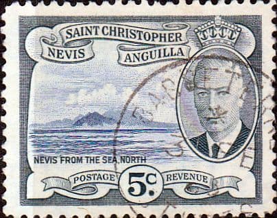 1952 St Christopher Nevis Anguilla King George VI SG 98 Fine Used