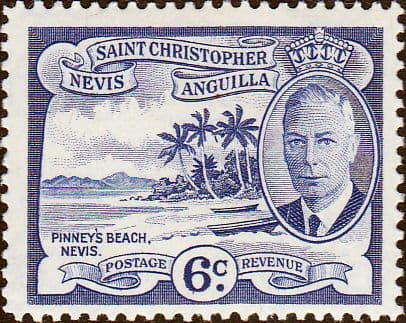 1952 St Christopher Nevis Anguilla King George VI SG 99 Fine Mint