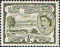 1954 St Christopher Nevis Anguilla SG 106a Salt Pond Fine Mint