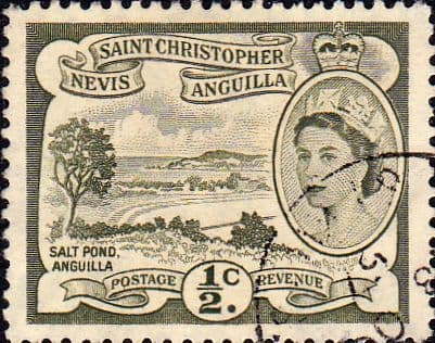 1954 St Christopher Nevis Anguilla SG 106a Salt Pond Fine Used