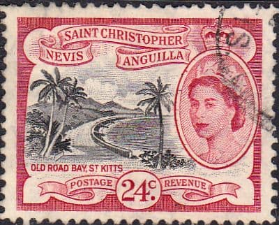 1954 St Christopher Nevis Anguilla SG 114 Old Road Bay Fine Used
