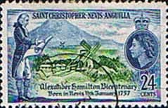 1957 St Christopher Nevis Anguilla SG 119 Bicentenary of Alexander Hamilton Fine Used