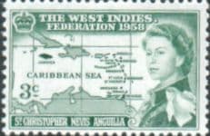 1958 St Christopher Nevis Anguilla SG 120 Inauguration of British Caribbean Federation Fine Mint