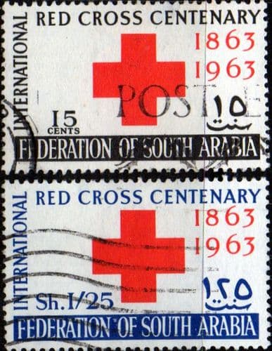 1963 Red Cross Aden South Arabian Federation Set Fine Used