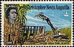 1963 St Christopher Nevis Anguilla SG 130 Loading Sugar Cane Fine Used