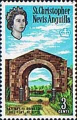 1963 St Christopher Nevis Anguilla SG 132 Gateway Brimstone Hill Fort Fine Mint